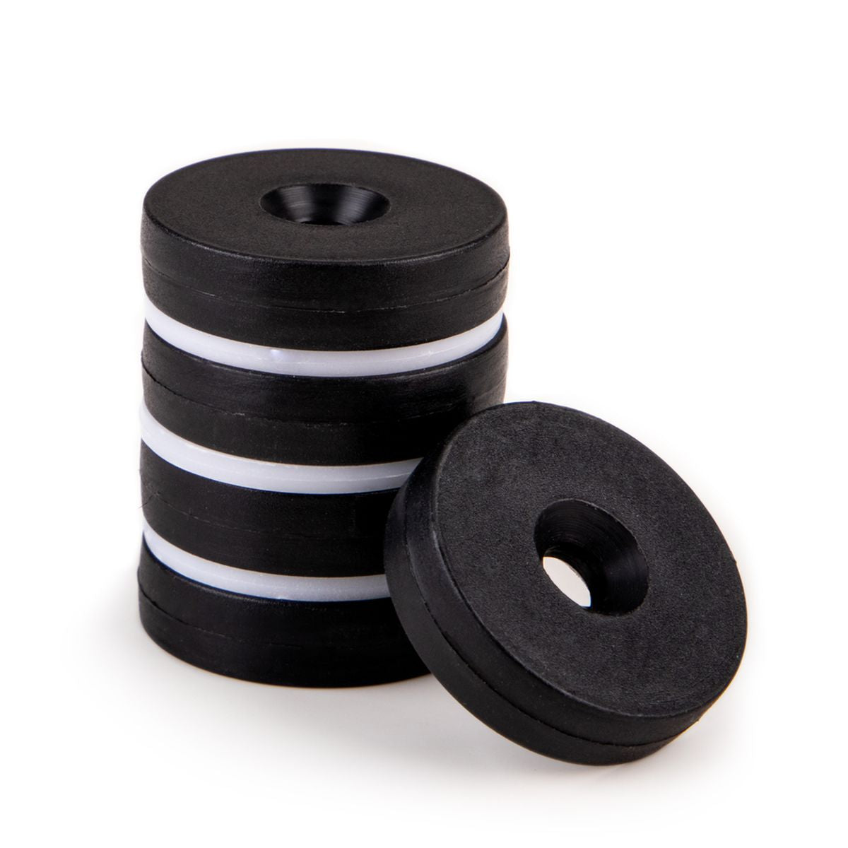 Plastic Coated Neodymium Ring Magnet – 16.5mm (OD) x D4.5/D8.5mm (ID) x 6mm (H) | Countersunk North