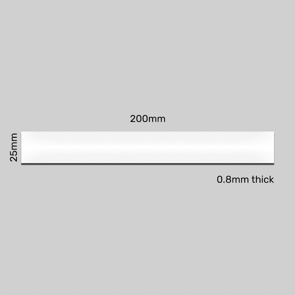 Rewritable Magnetic Label - 200mm x 25mm - 0.8mm | White