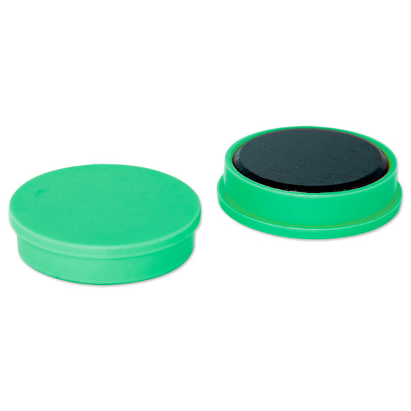 Ferrite Whiteboard Button Magnet 30mm x 7mm - Green
