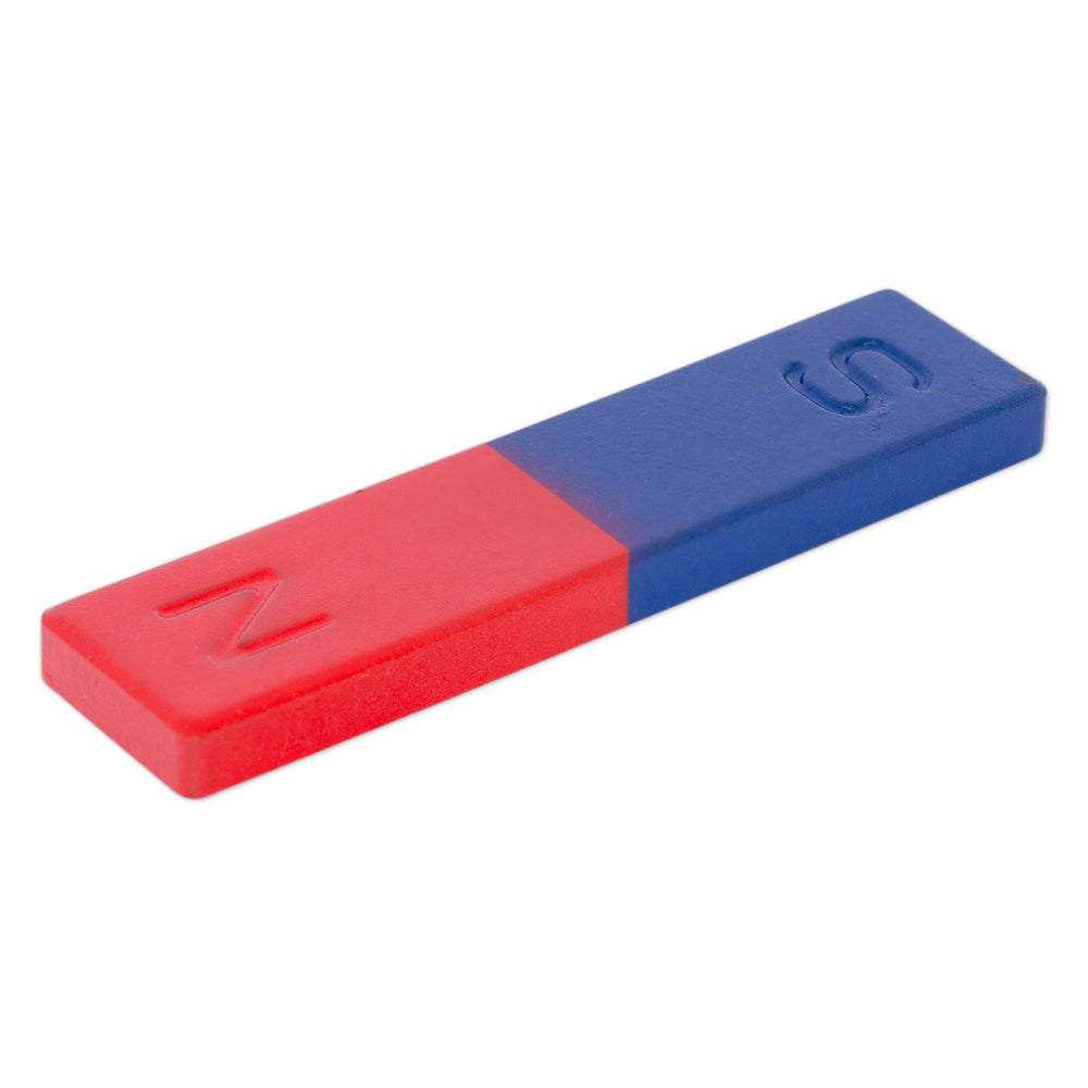 Ferrite Block Magnet (Painted Red/North Blue/South)
