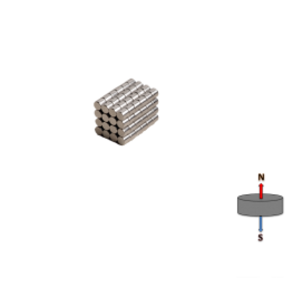 Neodymium Cylinder Magnet 3mm x 3mm N50