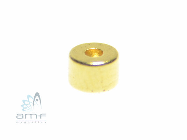 Neodymium Disc - 3mm x 2mm Gold-Marked