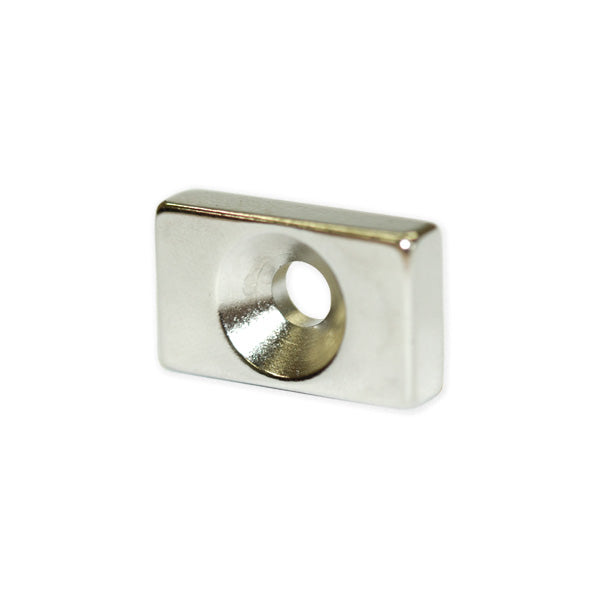 Neodymium Block - 20mm x 12mm x 5mm (Countersunk hole 5-7mm)