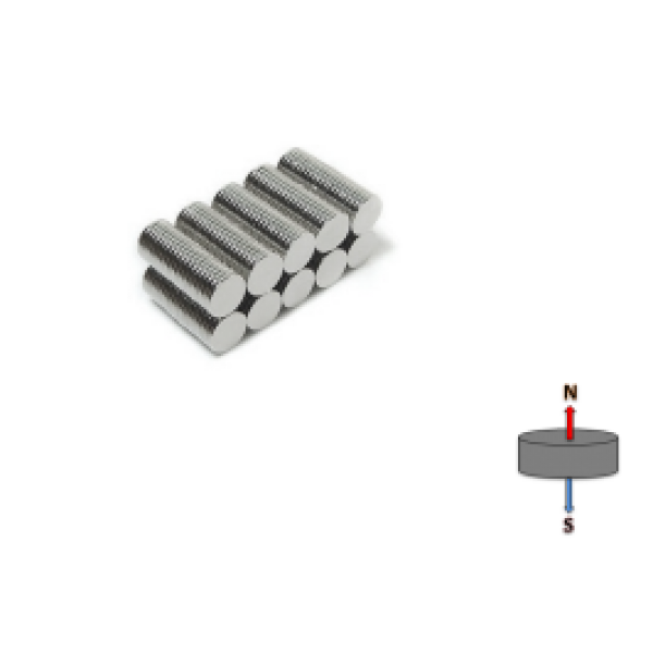Neodymium Disc Magnet 8mm x 1.5mm N35