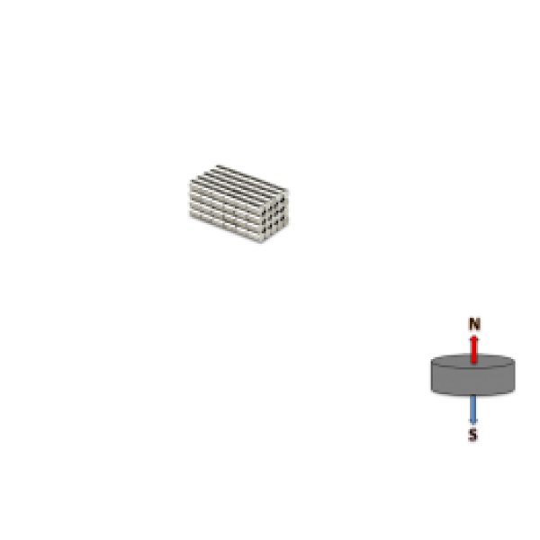 Neodymium Cylinder Magnet 2mm x 3mm N45