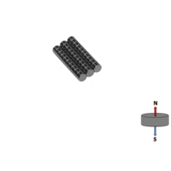 Neodymium Disc Magnet 3.175mm x 1.58mm N52 BNI
