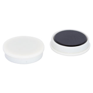 Ferrite Whiteboard Button Magnet 30mm x 7mm - White