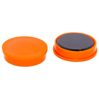 Ferrite Whiteboard Button Magnet 30mm x 7mm - Orange