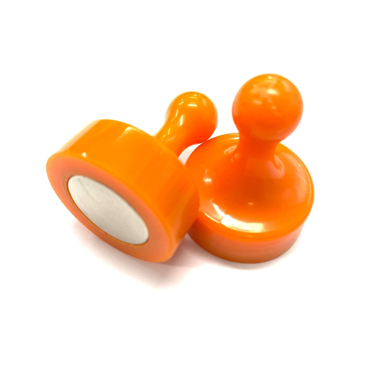 Orange Pin Whiteboard Magnets - 29mm diameter x 38mm | 4 PACK
