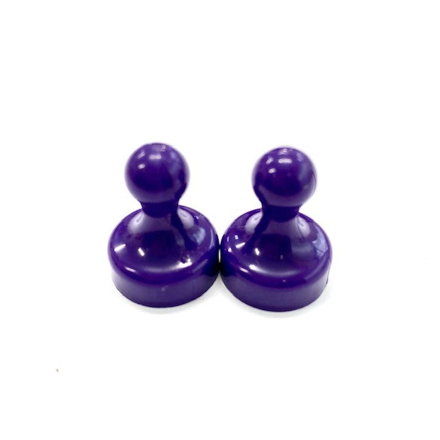 Purple Pin Whiteboard Magnets - 19mm diameter x 25mm | 6 PACK