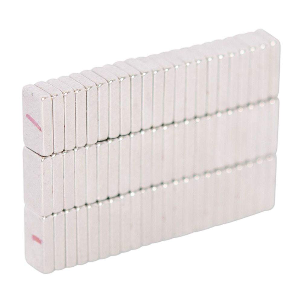 Neodymium Block Magnet - 5mm x 3mm x 1mm N50 | North Marked