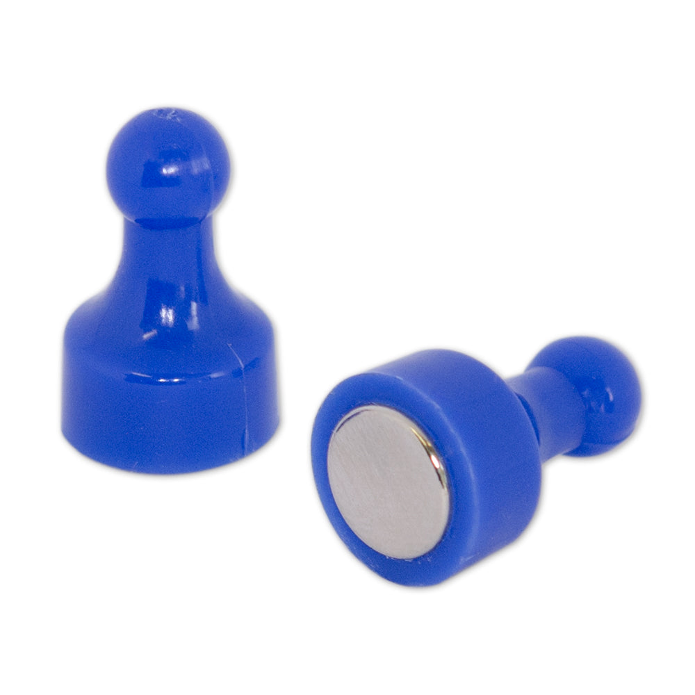 Blue Pin Whiteboard Magnets 22mm x 12mm | 12 per pack