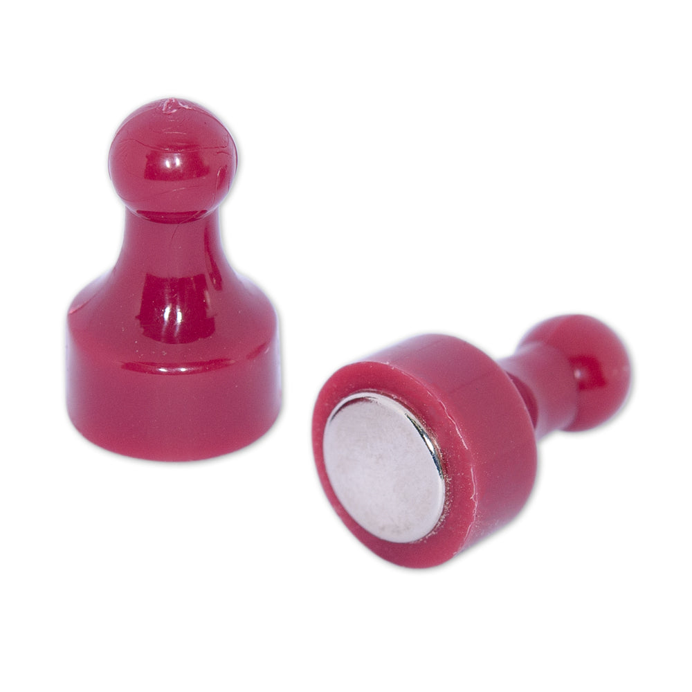 Maroon Pin Whiteboard Magnets 22mm x 12mm | 12 pack
