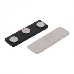 Neodymium Name Tag and Badge Magnet with Pacemaker Warning