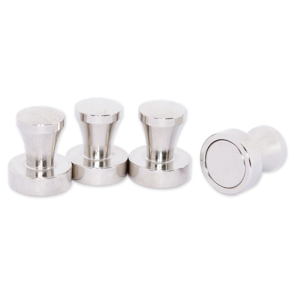 Chrome Push Pin Neodymium Magnets | 4 pack | D22