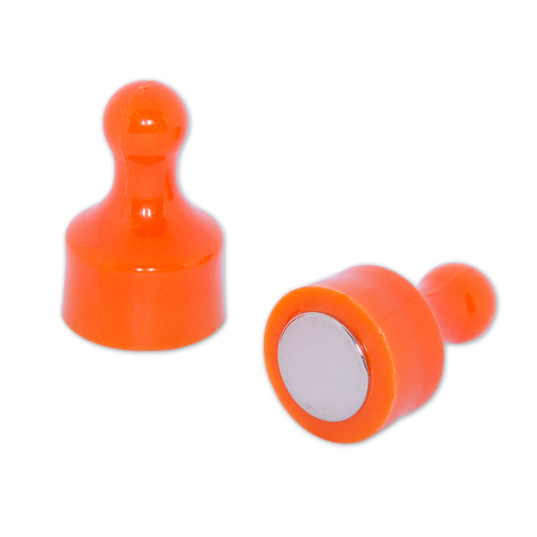 Orange Pin Whiteboard Magnets 22mm x 12mm | 12 pack