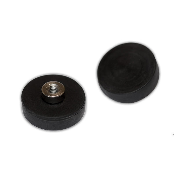 Female Thread Neodymium Pot - Diameter 22mm x 6mm with Rubber Case
