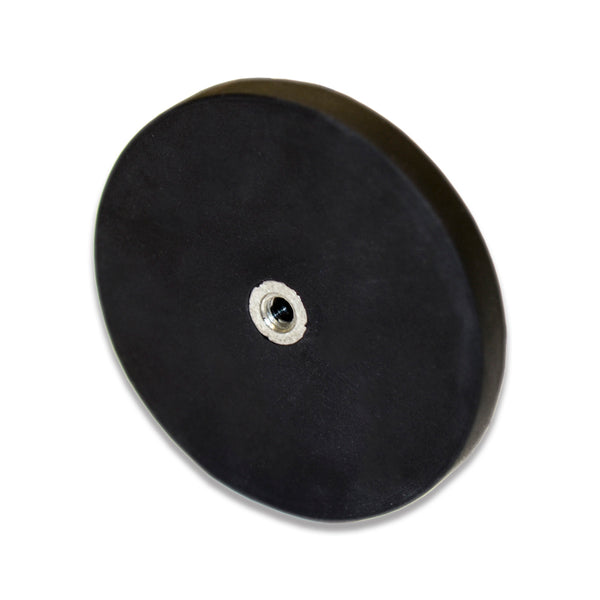 Female Thread Neodymium Pot - Diameter 66mm x 8mm with Rubber Case